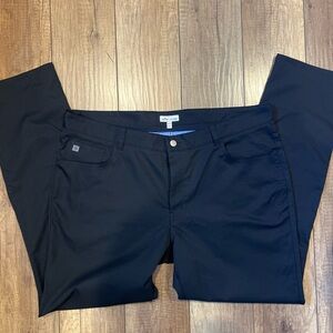 Peter Millar Black Performance 5 Pocket Golf/Travel Pants